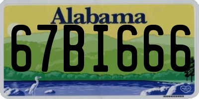 AL license plate 67BI666