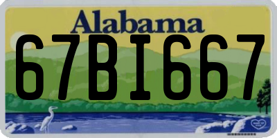 AL license plate 67BI667