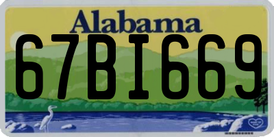 AL license plate 67BI669