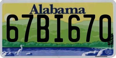 AL license plate 67BI670