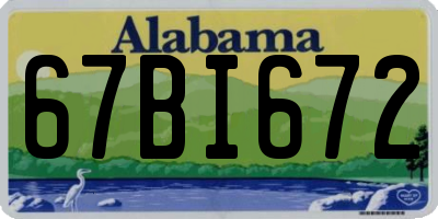 AL license plate 67BI672