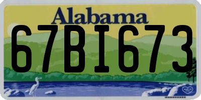 AL license plate 67BI673