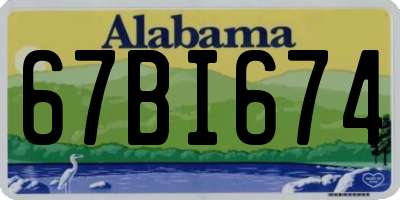 AL license plate 67BI674