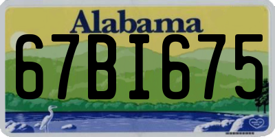 AL license plate 67BI675