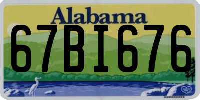 AL license plate 67BI676