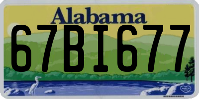 AL license plate 67BI677