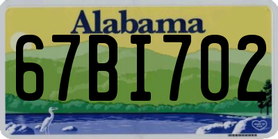 AL license plate 67BI702