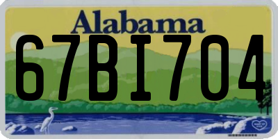 AL license plate 67BI704