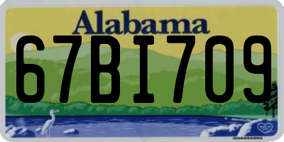AL license plate 67BI709