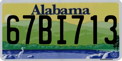 AL license plate 67BI713