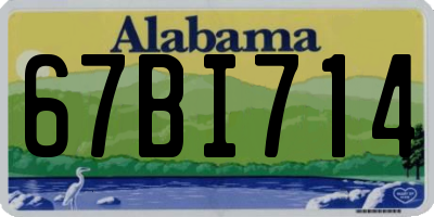 AL license plate 67BI714