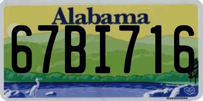 AL license plate 67BI716