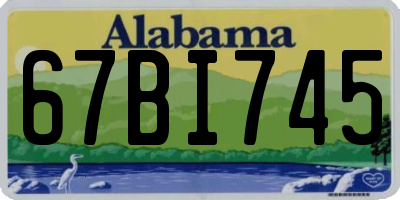 AL license plate 67BI745