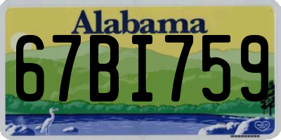 AL license plate 67BI759