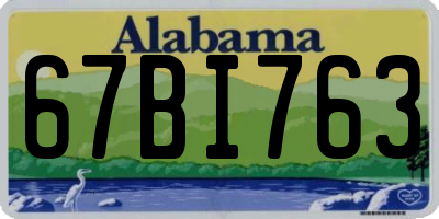 AL license plate 67BI763