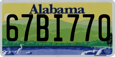 AL license plate 67BI770