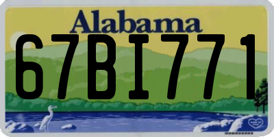AL license plate 67BI771