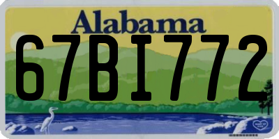 AL license plate 67BI772