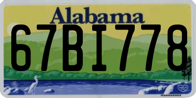 AL license plate 67BI778