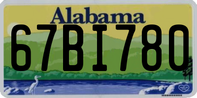 AL license plate 67BI780