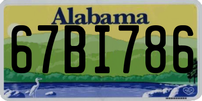 AL license plate 67BI786