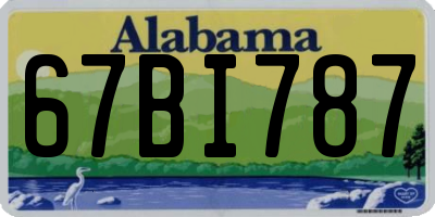 AL license plate 67BI787
