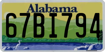 AL license plate 67BI794