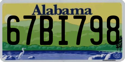 AL license plate 67BI798