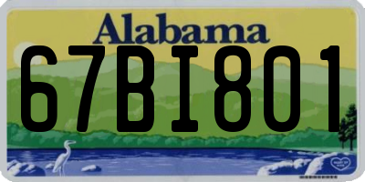 AL license plate 67BI801