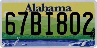 AL license plate 67BI802