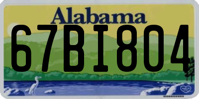 AL license plate 67BI804