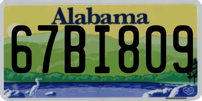 AL license plate 67BI809