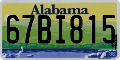 AL license plate 67BI815