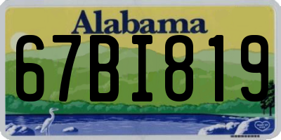 AL license plate 67BI819