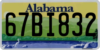 AL license plate 67BI832