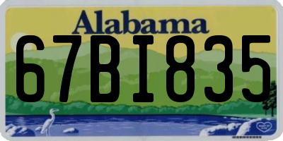 AL license plate 67BI835