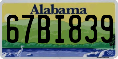 AL license plate 67BI839