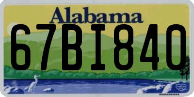 AL license plate 67BI840