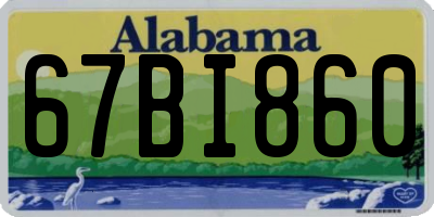 AL license plate 67BI860
