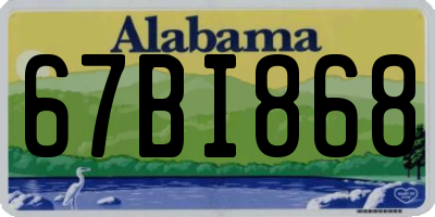 AL license plate 67BI868