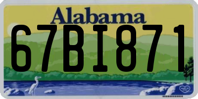 AL license plate 67BI871
