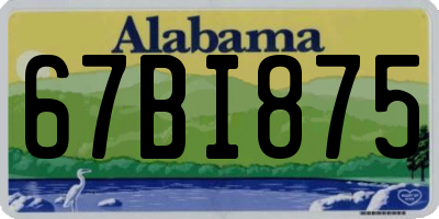 AL license plate 67BI875