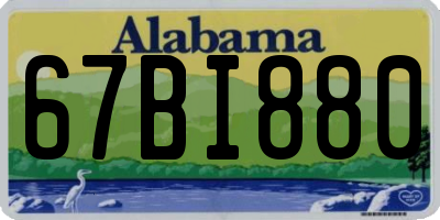 AL license plate 67BI880