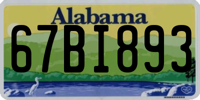 AL license plate 67BI893