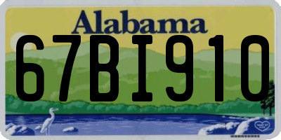 AL license plate 67BI910