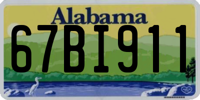 AL license plate 67BI911
