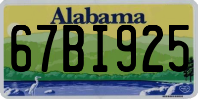 AL license plate 67BI925