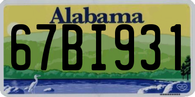 AL license plate 67BI931