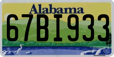 AL license plate 67BI933