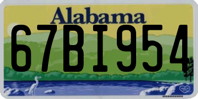 AL license plate 67BI954